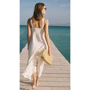 NWT J.Crew Airy Gauze Ivory Tiered Maxi Dress - Size Small